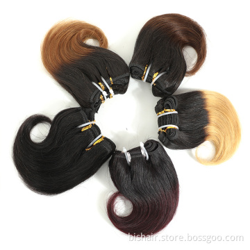 2021 New Year gifts affordable price on natural hair extensions packed hair bundles with closure